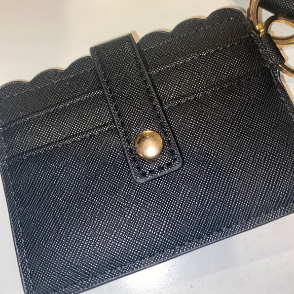 Francesca’s Black Card Case Wristlet - Picture 3 of 4